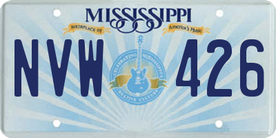 MS license plate NVW426
