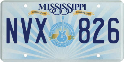 MS license plate NVX826