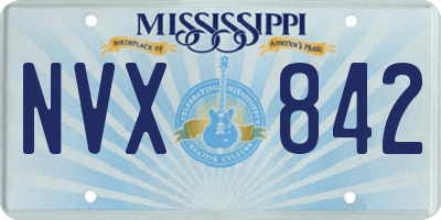 MS license plate NVX842