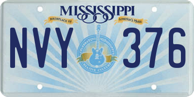 MS license plate NVY376