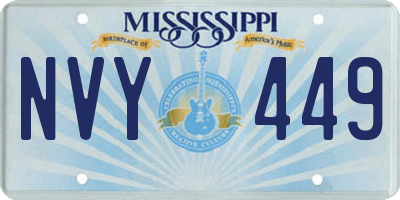 MS license plate NVY449