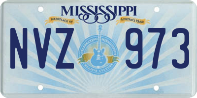 MS license plate NVZ973