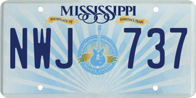 MS license plate NWJ737