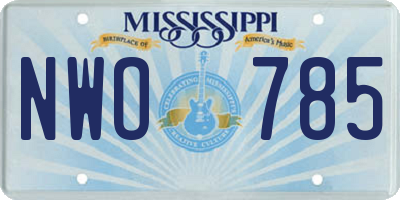 MS license plate NWO785