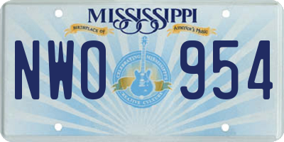 MS license plate NWO954