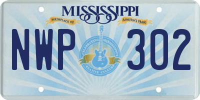 MS license plate NWP302