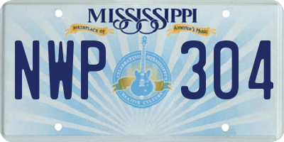 MS license plate NWP304