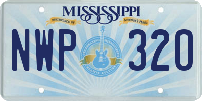 MS license plate NWP320
