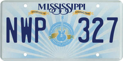 MS license plate NWP327