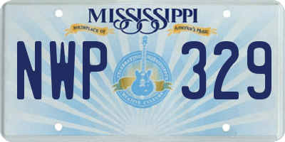 MS license plate NWP329