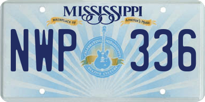 MS license plate NWP336
