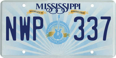 MS license plate NWP337