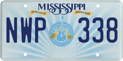 MS license plate NWP338