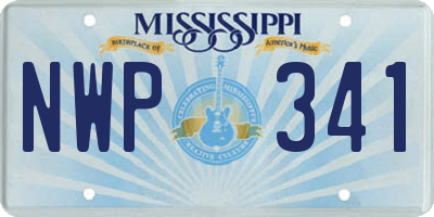 MS license plate NWP341
