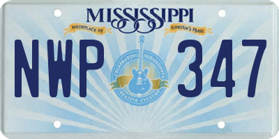 MS license plate NWP347