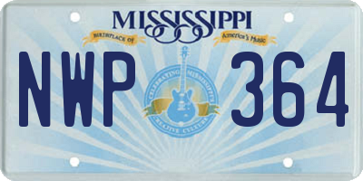 MS license plate NWP364