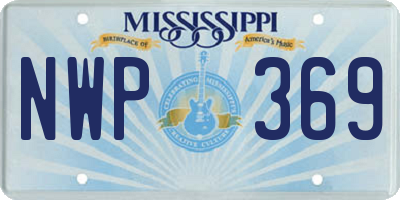 MS license plate NWP369