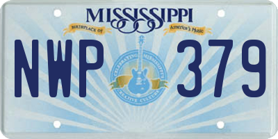 MS license plate NWP379
