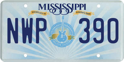 MS license plate NWP390
