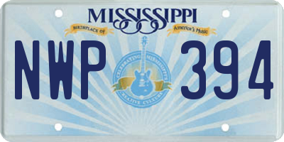 MS license plate NWP394