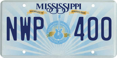 MS license plate NWP400
