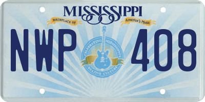 MS license plate NWP408