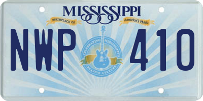 MS license plate NWP410