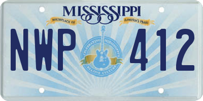 MS license plate NWP412