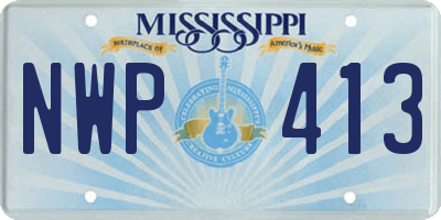 MS license plate NWP413
