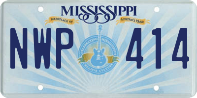 MS license plate NWP414