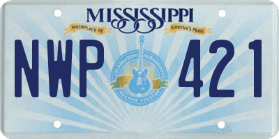 MS license plate NWP421