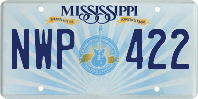 MS license plate NWP422