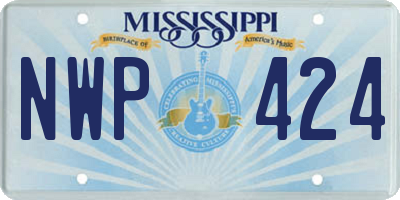 MS license plate NWP424