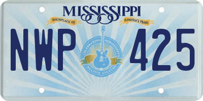 MS license plate NWP425