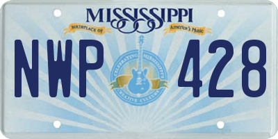 MS license plate NWP428