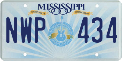 MS license plate NWP434