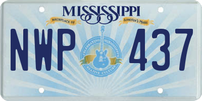 MS license plate NWP437