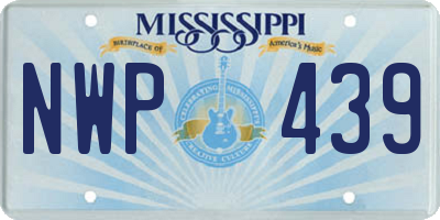 MS license plate NWP439