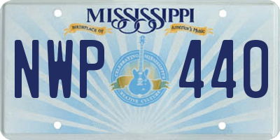 MS license plate NWP440