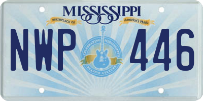 MS license plate NWP446