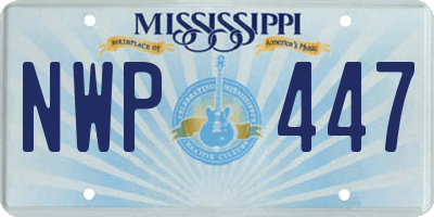 MS license plate NWP447