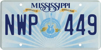 MS license plate NWP449