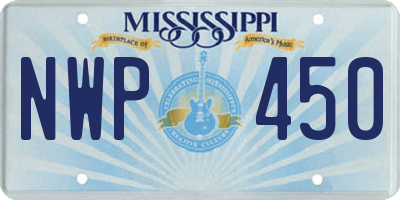 MS license plate NWP450