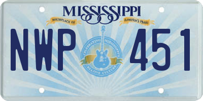 MS license plate NWP451