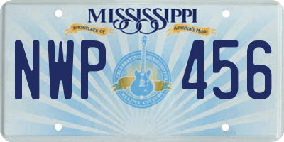 MS license plate NWP456