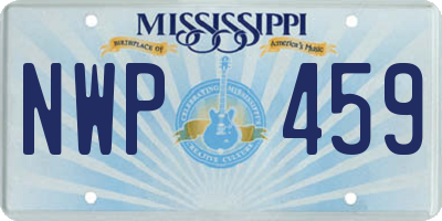 MS license plate NWP459