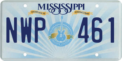 MS license plate NWP461
