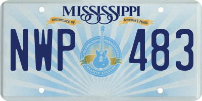 MS license plate NWP483