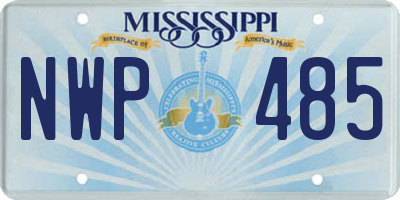 MS license plate NWP485