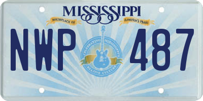 MS license plate NWP487